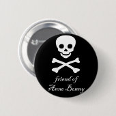 vriend van Anne Bonny bi/pan pride knop Ronde Button 5,7 Cm (Voorkant /achterkant)
