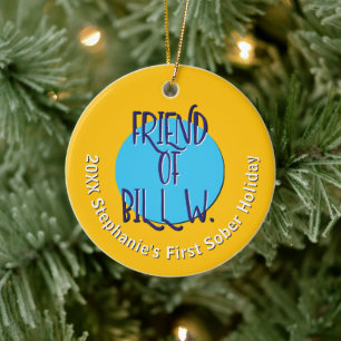 Vriend van Bill W. Herstel   Aangepaste Kerstmis 2 Keramisch Ornament