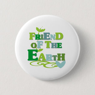 Vriend van de aarde ronde button 5,7 cm