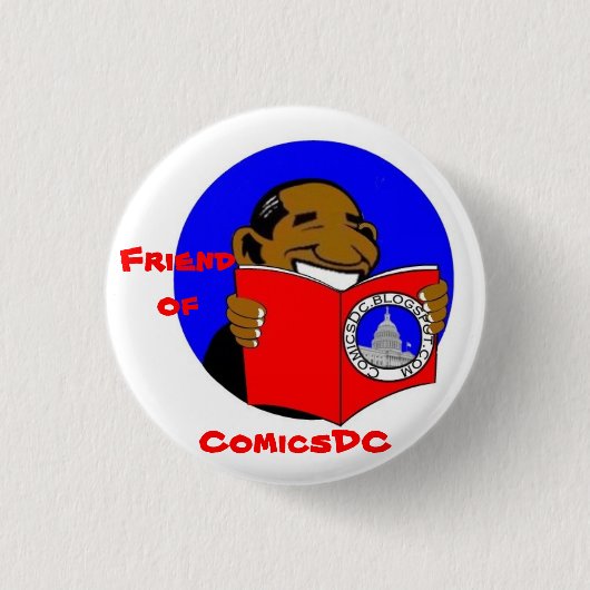 Vriend van de badge ComicsDC (ontwerp 2) Ronde Button 3,2 Cm (Voorkant)