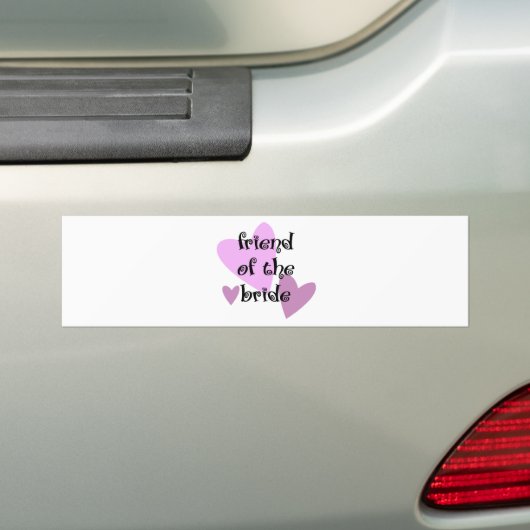 Vriend van de Bride Bumpersticker (Op auto)
