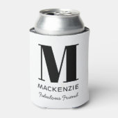 Vriend van de bruid Monogram Naam Blikjeskoeler (Blikje Voorkant)