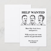 Vriend van de bruidegom gezocht advertentie kaart (Voorkant / Achterkant)
