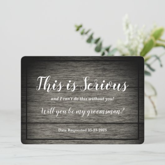 Vriend van de Bruidegom Verzoek Dit is Serieus Rus Kaart (Staand voorkant)