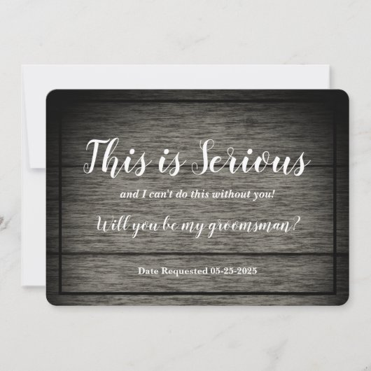 Vriend van de Bruidegom Verzoek Dit is Serieus Rus Kaart (Voorkant)