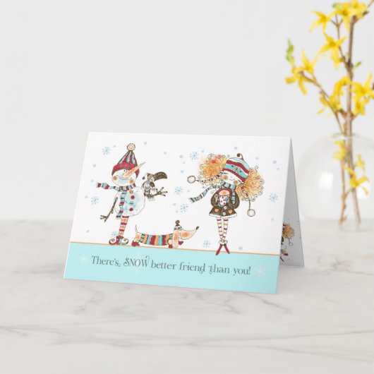 Vriend van de dag Sneeuwen beter dan jij Kaart (Gele Bloem)