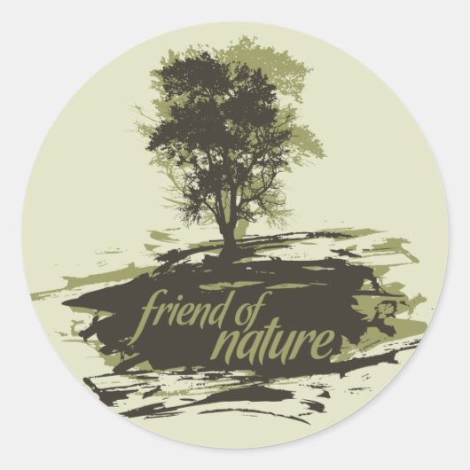 vriend van de Natuur Ronde Sticker (Voorkant)