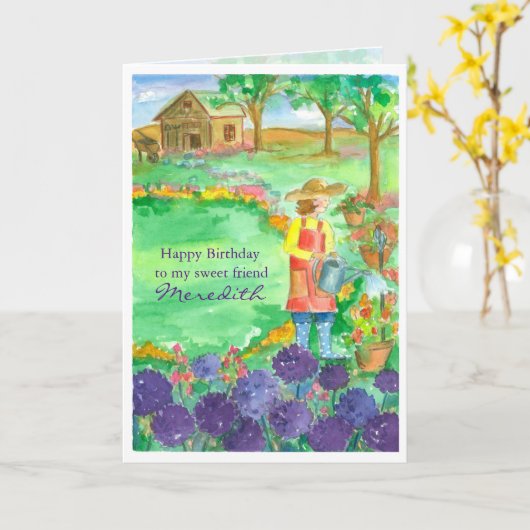 Vriend van de Verjaardag Alliums van de vrouw de Kaart (Gele Bloem)