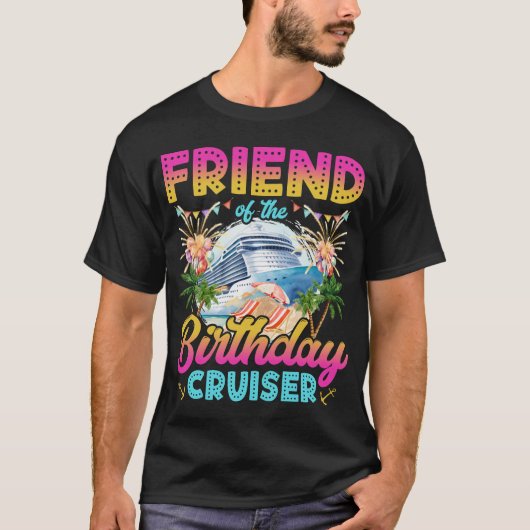Vriend van de verjaardagscruiser vakantie Mannen T-shirt (Voorkant)