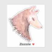 Vriend van de Wolven Rode Waterverf Wolf Sticker (Vel)