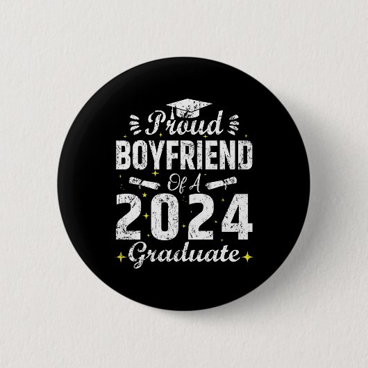 Vriend van een CL 2024 Afstuderen Afstuderen Senio Ronde Button 5,7 Cm (Voorkant)