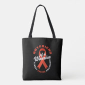 Vriend van een krijger Nierkanker Awareness Tote Bag (Achterkant)