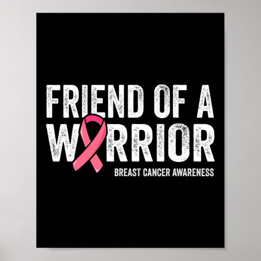 Vriend van een krijger vecht borstkanker bewustzij poster (Voorkant)