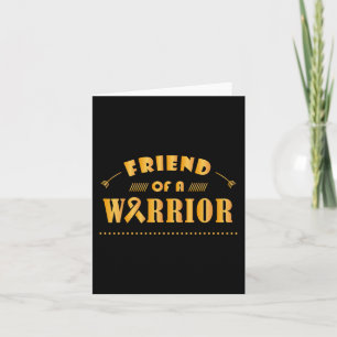 Vriend van een Warrior Kind Kanker Ribbon Awaren Kaart