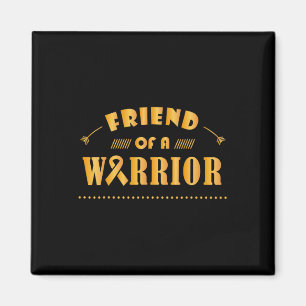 Vriend van een Warrior Kind Kanker Ribbon Awaren Magneet