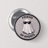 Vriend van geesten knop ronde button 5,7 cm (Voorkant /achterkant)