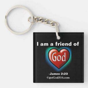 Vriend van God Hart gotGod316.com Sleutelhanger