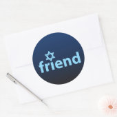 Vriend van Israël Ronde Sticker (Envelop)