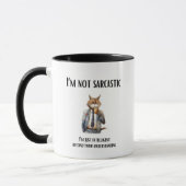 Vriend verjaardag grappig sarcastisch bedrijfs kat mok (Links)