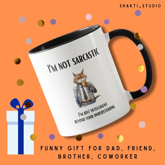 Vriend verjaardag grappig sarcastisch bedrijfs kat mok