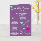 VRIEND VERJAARDAG KAART (Gele Bloem)