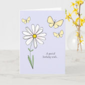 Vriend Verjaardag Kaart (Gele Bloem)