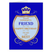 Vriend verjaardag met schild (Voorkant)