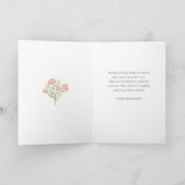 Vriend Verjaardag Roze Bloem Patroon Kaart (Binnen)