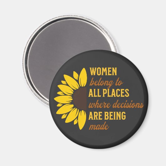 Vriend Verjaardagscadeau Feministische Zonnebloem  Magneet (Voorkant / Achterkant)