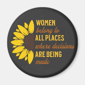 Vriend Verjaardagscadeau Feministische Zonnebloem  Magneet (Voorkant)