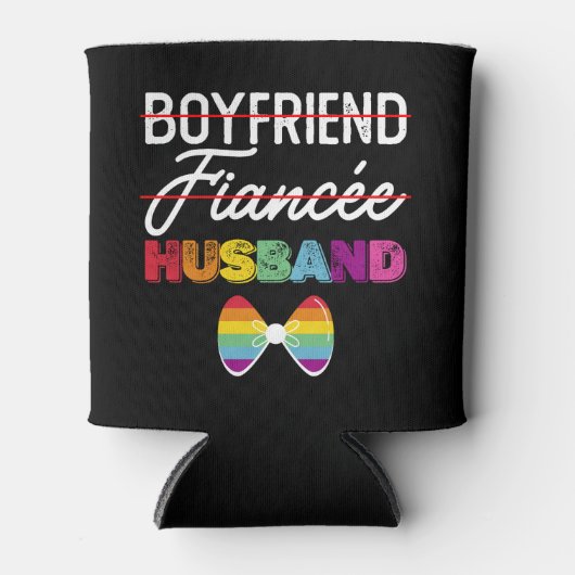 Vriend Verloofde Man Homohuwelijk bruidegom LGBTQ Blikjeskoeler (Voorkant)