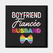 Vriend Verloofde Man Homohuwelijk bruidegom LGBTQ Magneet (Voorkant)