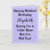 Vriend Vertraagde Verjaardag Kaart (Gele Bloem)