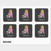 Vriend  vierkante sticker (Vel)
