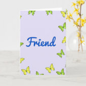 Vriend Vlinder Kaart (Gele Bloem)