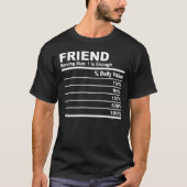 Vriend Voeding Feiten Aangepaste Gepersonaliseerde T-shirt (Voorkant)