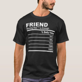 Vriend Voeding Feiten Aangepaste Gepersonaliseerde T-shirt