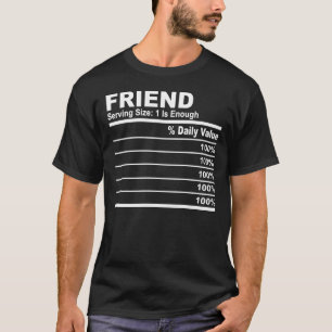 Vriend Voeding Feiten Aangepaste Gepersonaliseerde T-shirt