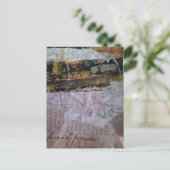 Vriend voor altijd mixed media collage briefkaart (Staand voorkant)