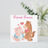 vriend voor altijd Valentijnsdagen Kaart (Staand voorkant)