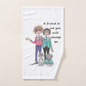 Vriend voor mij, warm gezegde van twee vrienden, s handdoek (Handdoek)