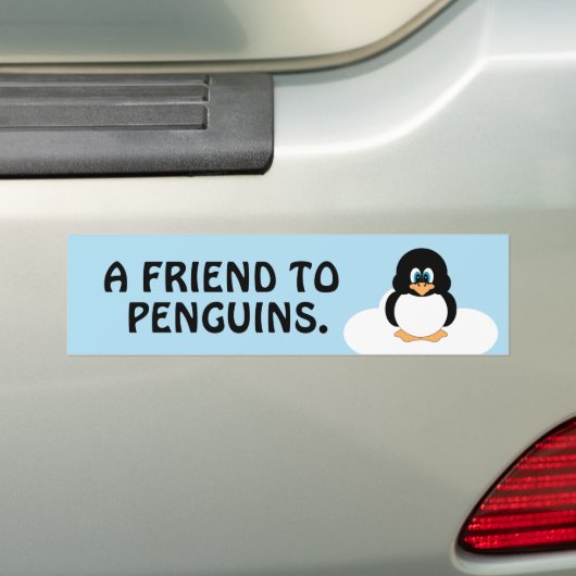 Vriend voor Penguins Bumpersticker (Op auto)