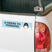 Vriend voor Penguins Bumpersticker (Op Truck)