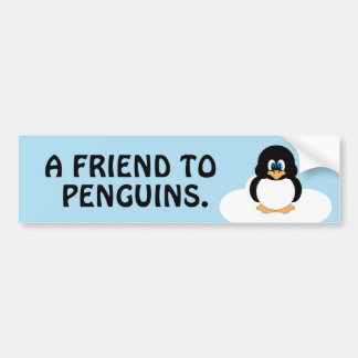 Vriend voor Penguins Bumpersticker
