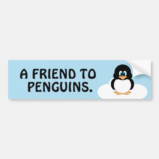 Vriend voor Penguins Bumpersticker (Voorkant)
