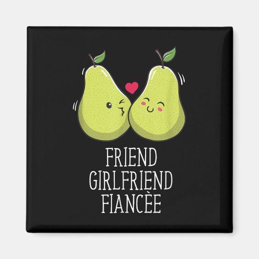 Vriend Vriendin verloofde vrouw verloofde bruiloft Magneet (Voorkant)