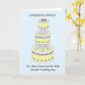 Vriend & Vrouw trouwdag Gefeliciteerd Kaart (Gele Bloem)