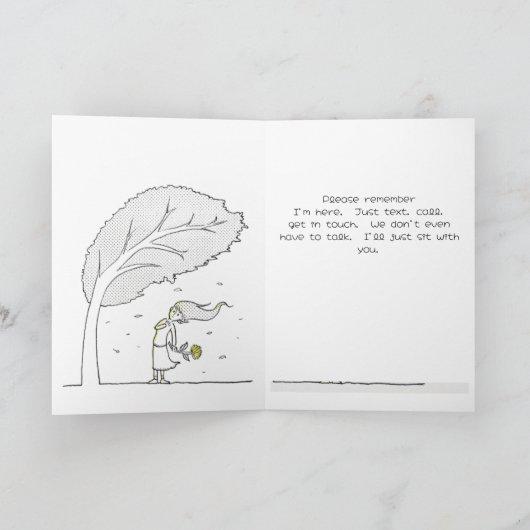 Vriend wanneer het leven overweldigend is Onderste Kaart (Binnen)