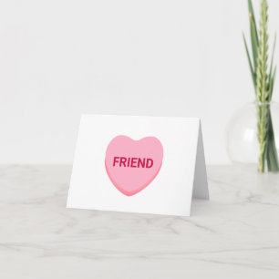 Vriend wit roze gesprekshart Valentijns Kaart