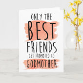 Vriend, wordt u mijn peetmoederkaart? kaart (Gele Bloem)